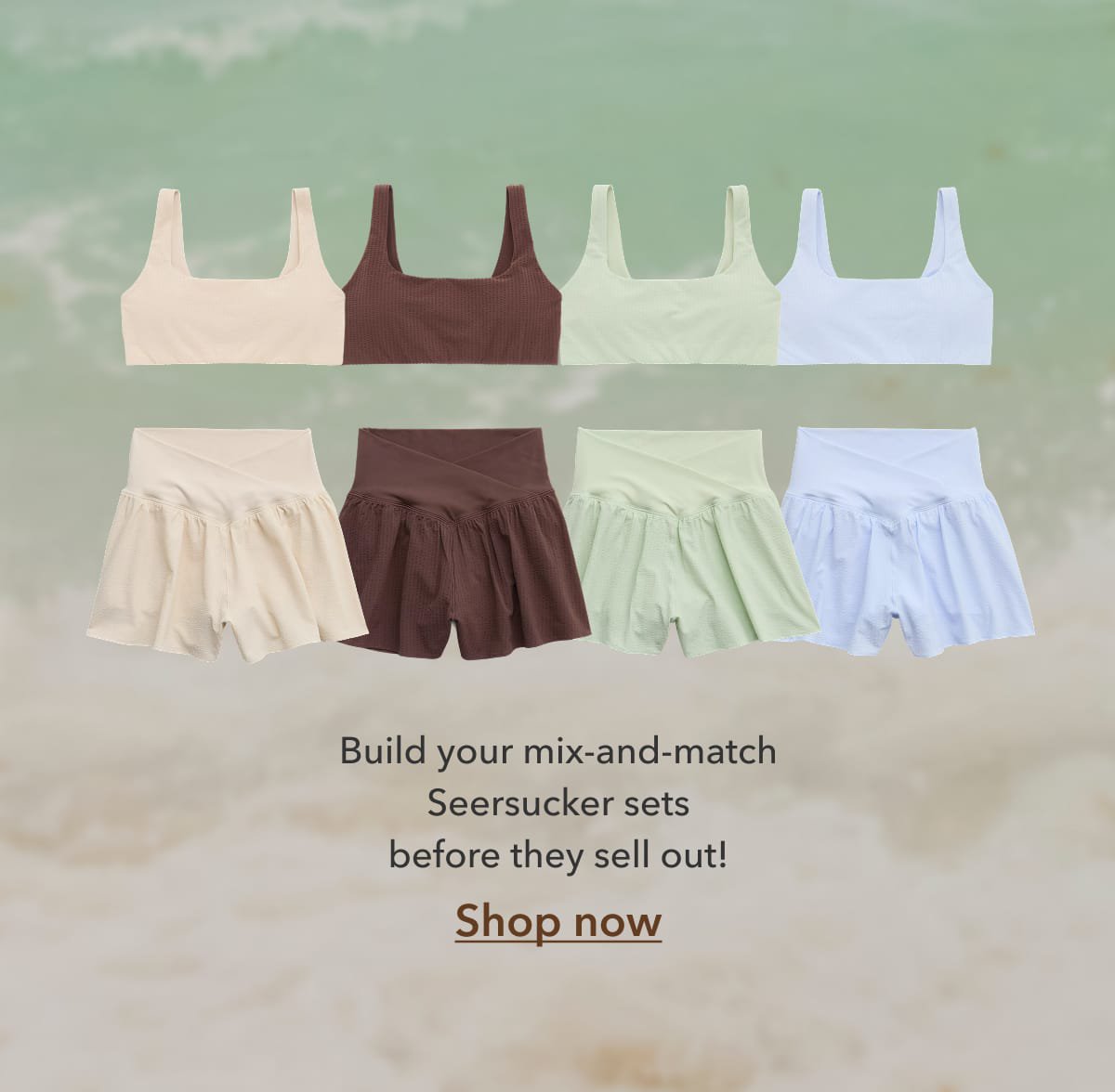 Build your mix-and-match Seersucker sets before they sell out! Shop now