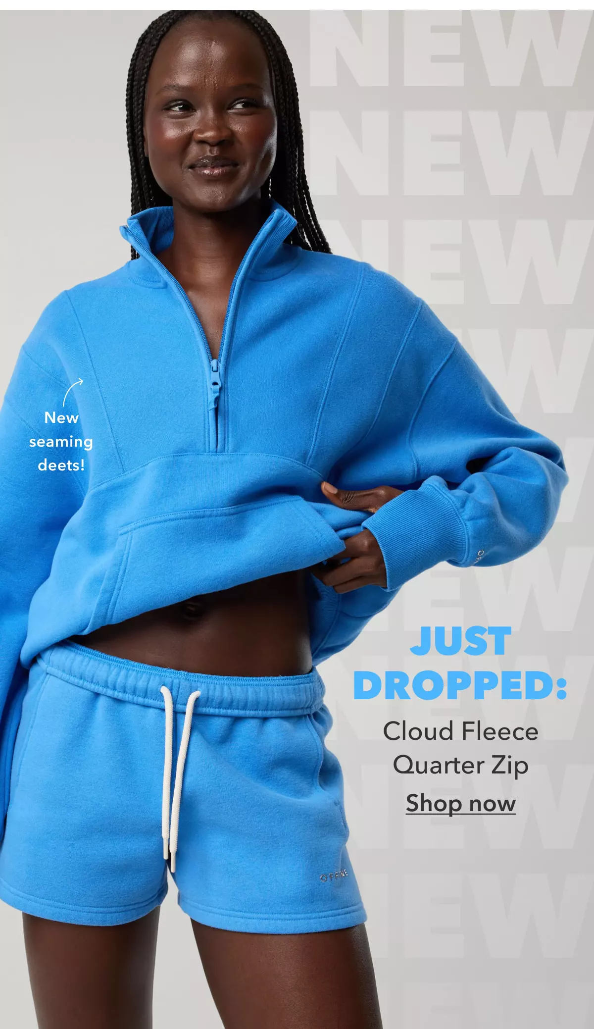 Just Dropped: Cloud Fleece Quarter Zip | New seaming deets! | Shop now
