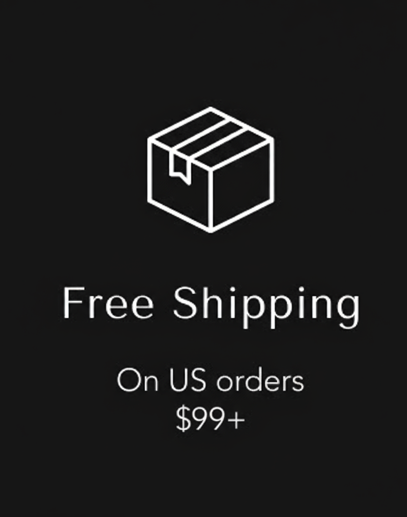 an image of a black background with a white box and the words free shipping on us orders $