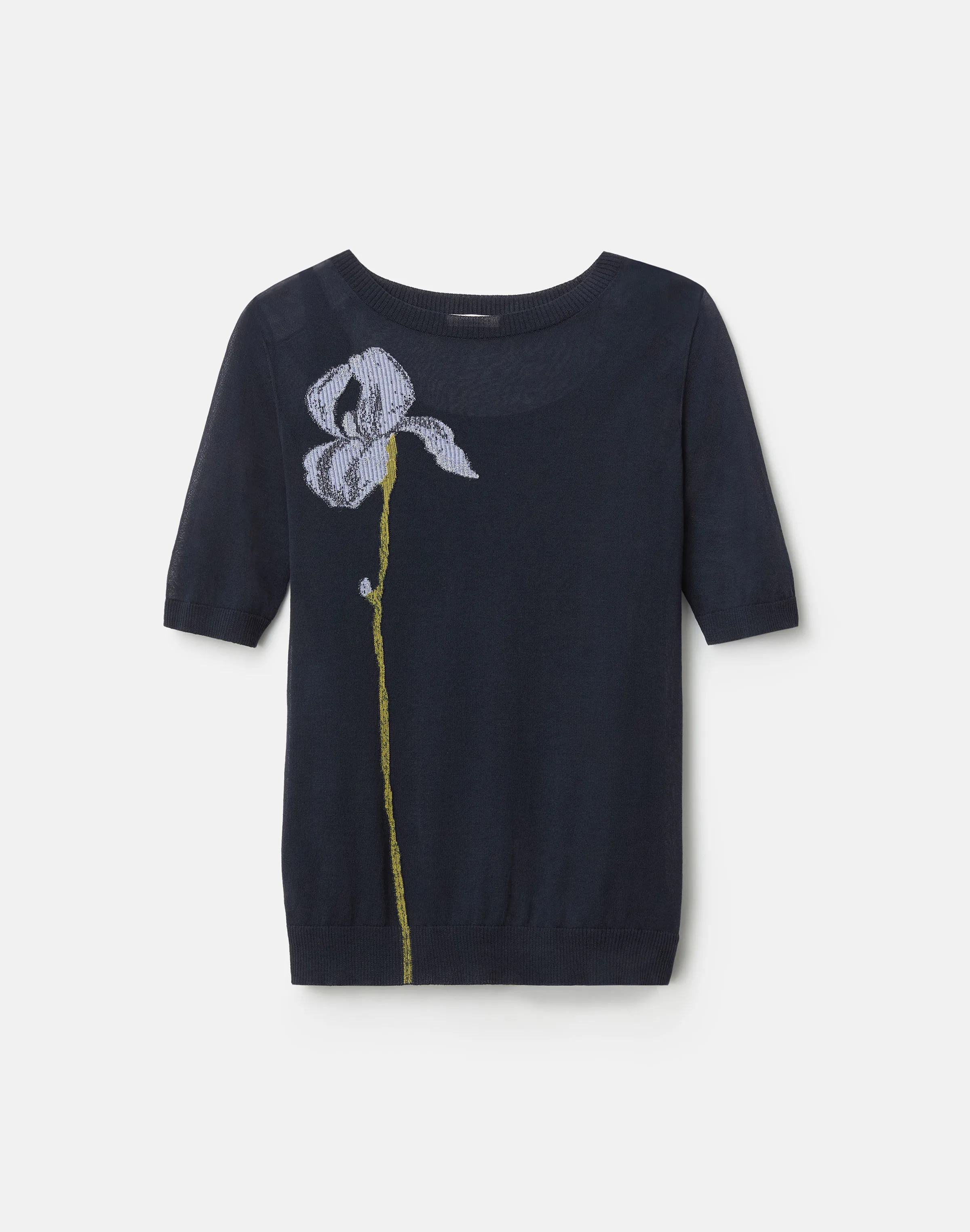 Image of Finespun Voile Iris Intarsia Sweater &  Knit Tank