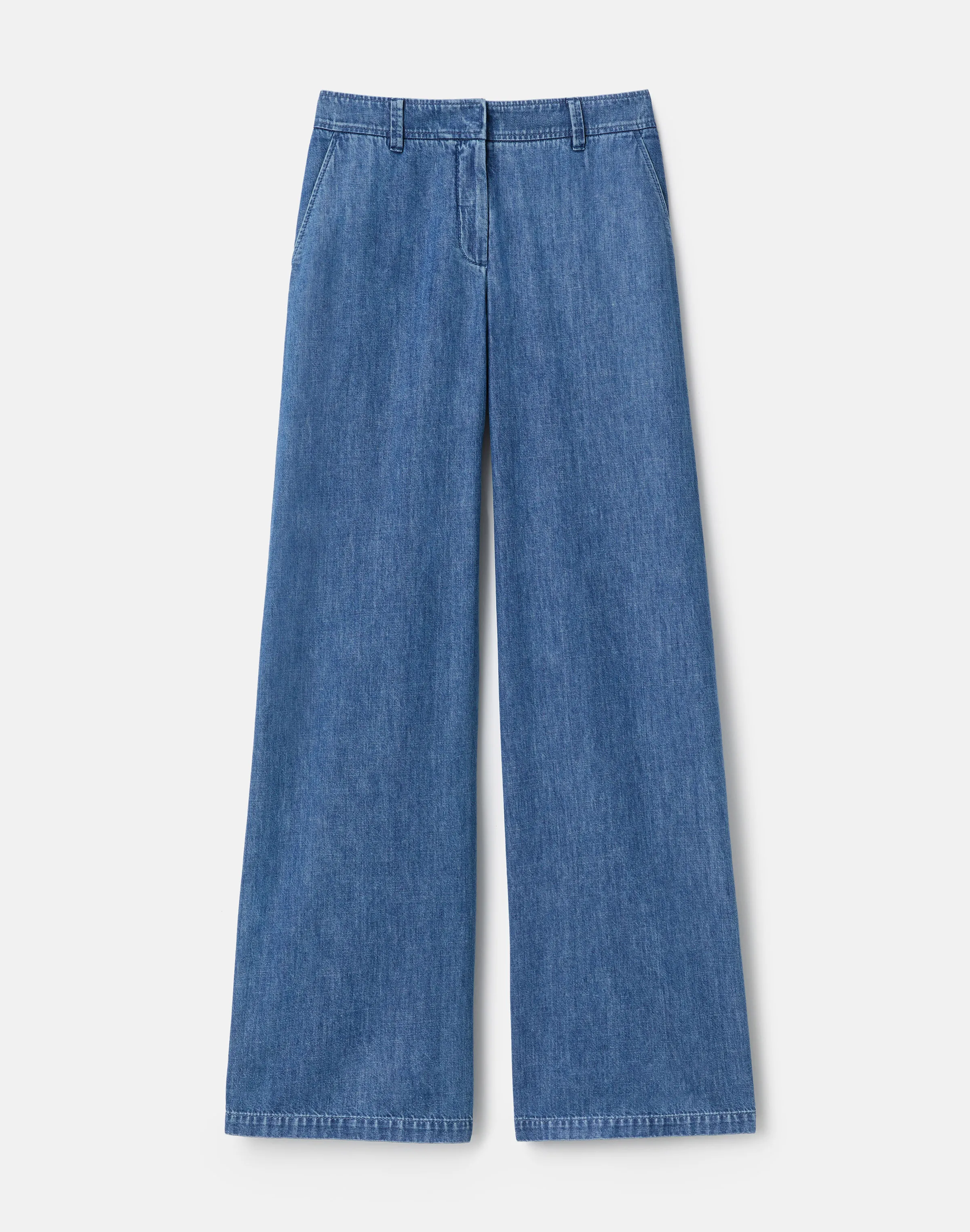 Image of Chambray Charles Wide Leg Pant