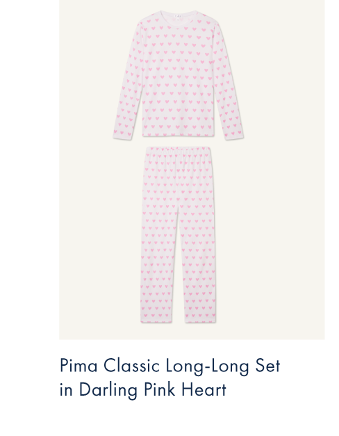 Pima Classic Long-Long Set in Darling Pink Heart