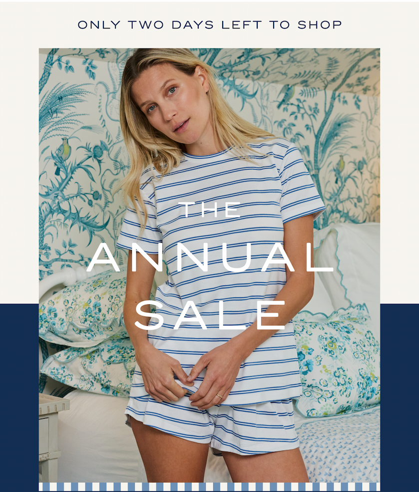 ONLY TWO DAYS LEFT TO SHOP THE ANNUAL SALE