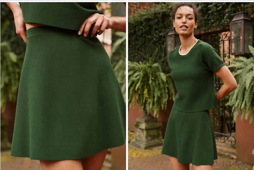 Flip Skirt Set in Formal Garden