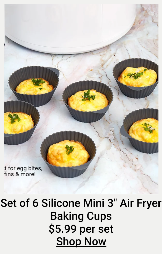 Silicone Mini 3" Air Fryer Baking Cups - Set of 6