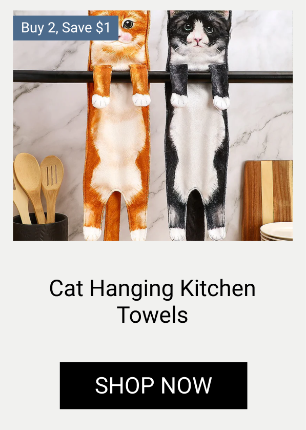 Cat Shaped Decorative Soft And Absorbent Hanging Kitchen Towel