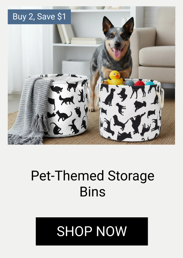 Pet-Themed Storage Bins