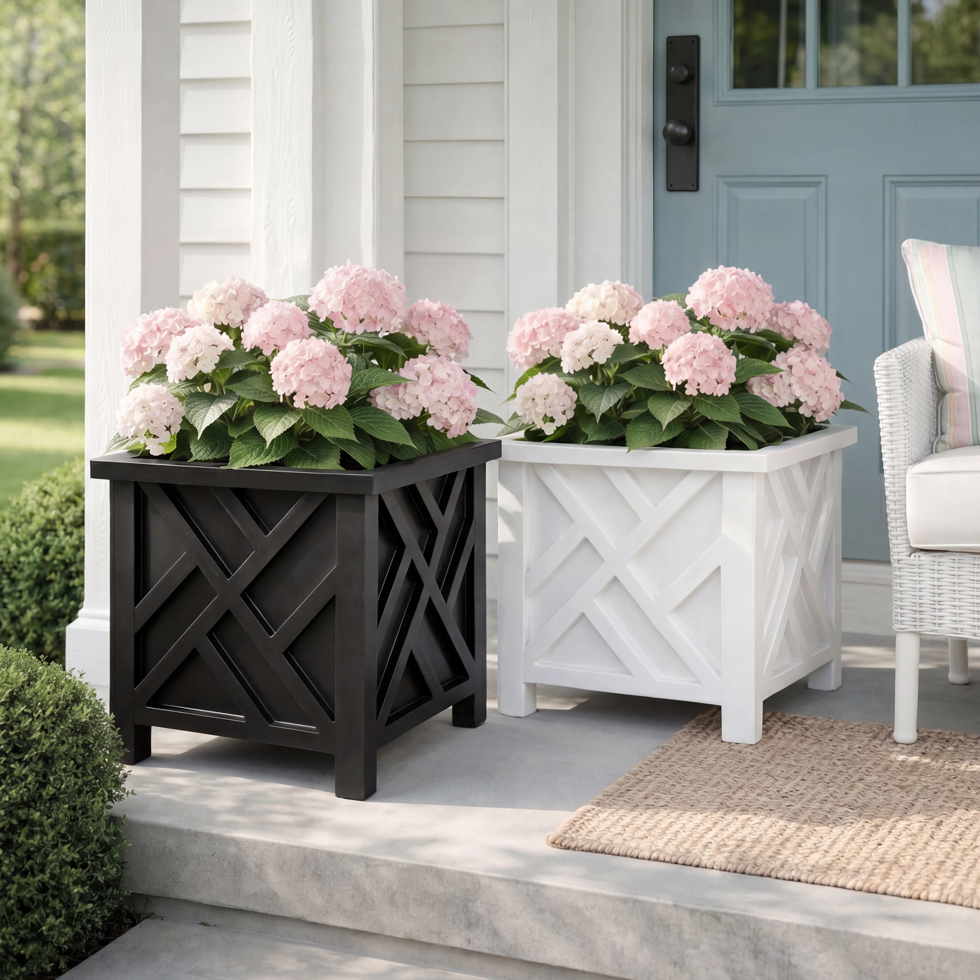 Image of Lattice Design Chippendale Style Planter Box