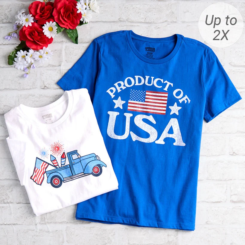 Image of Women's Americana Short Sleeve Graphic T-Shirt