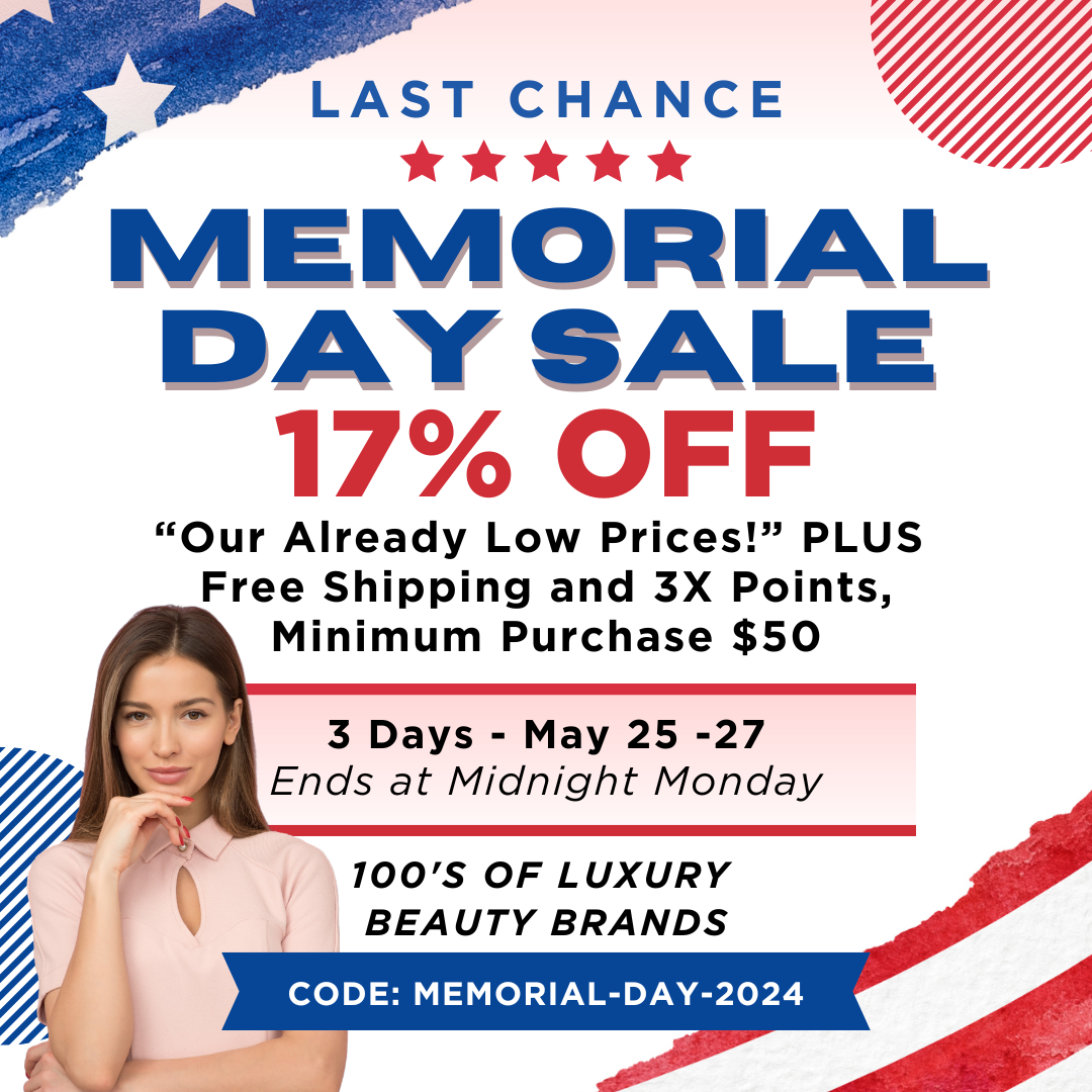 🌸 LAST CHANCE - MEMORIAL DAY SALE - 3 Days - May 25 -27 - 17% Off -  Plus Free Shipping and 3X Points. Minimum Purchase $50.