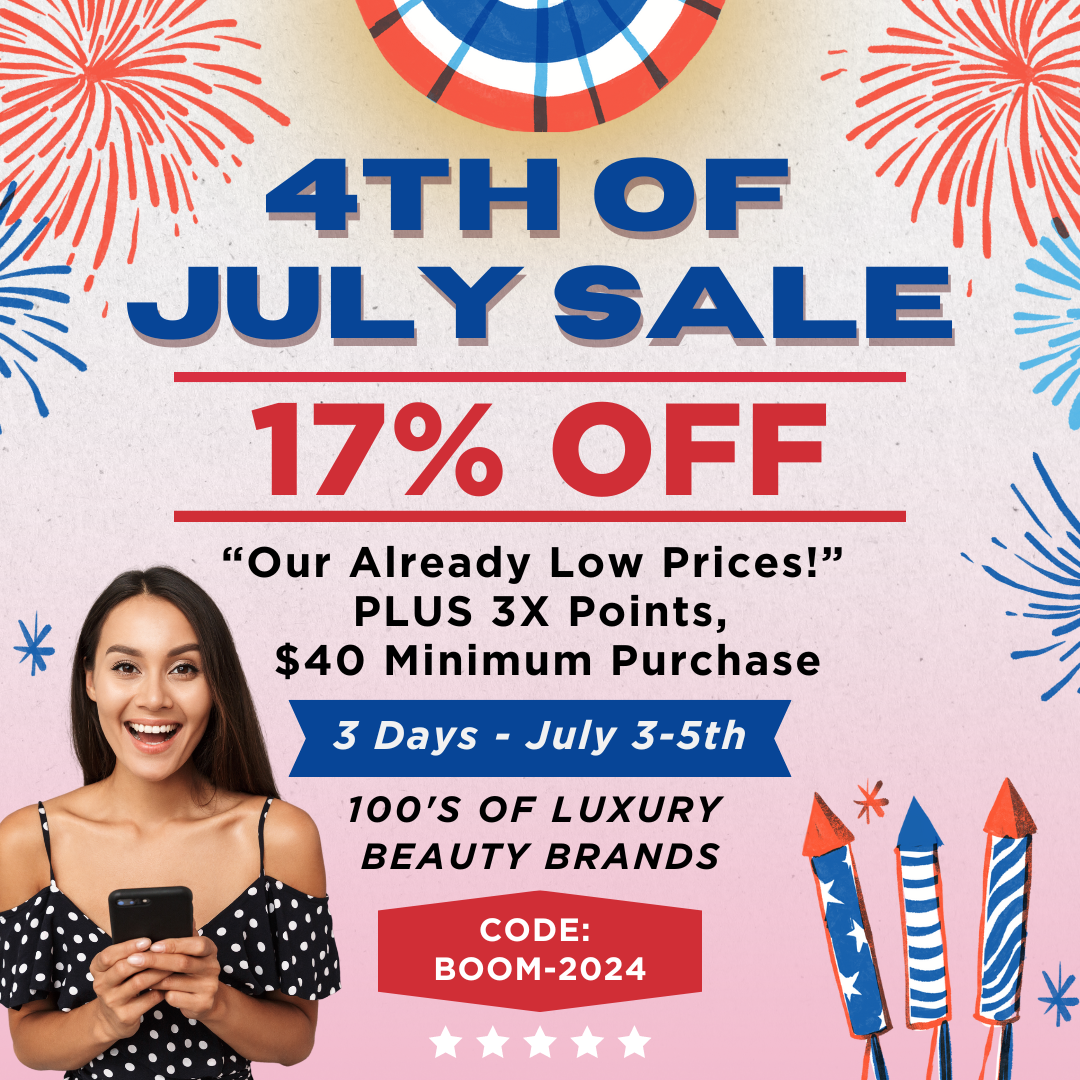 4th of July SALE - 3 Days - July 3-5th - 17% Off -  Plus 3X Points.  $40 minimum purchase.