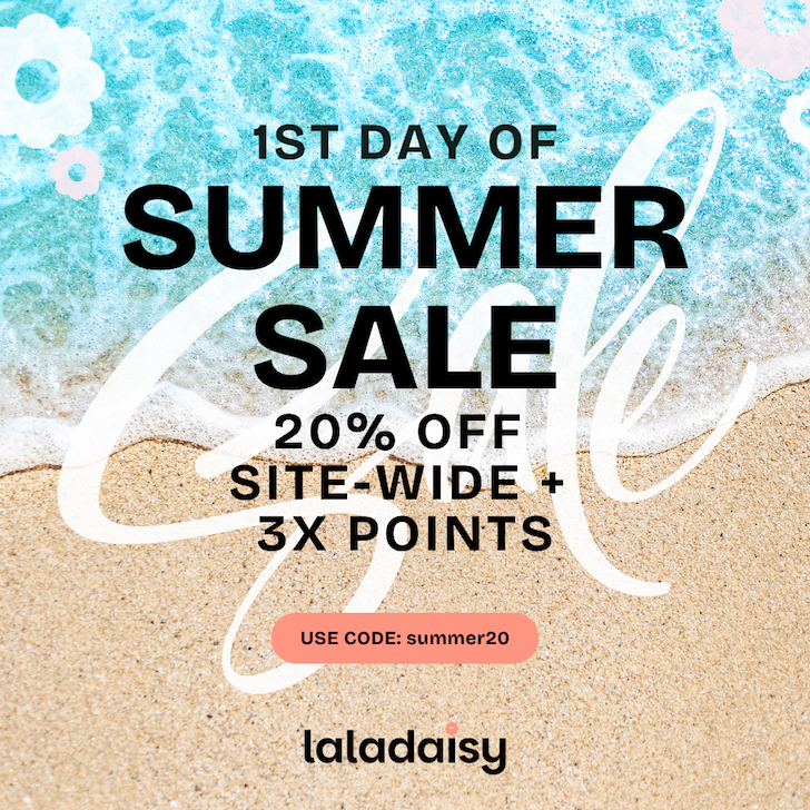 ☀️ 1st Day of Summer Sale! 20% OFF site-wide + 3X Points
