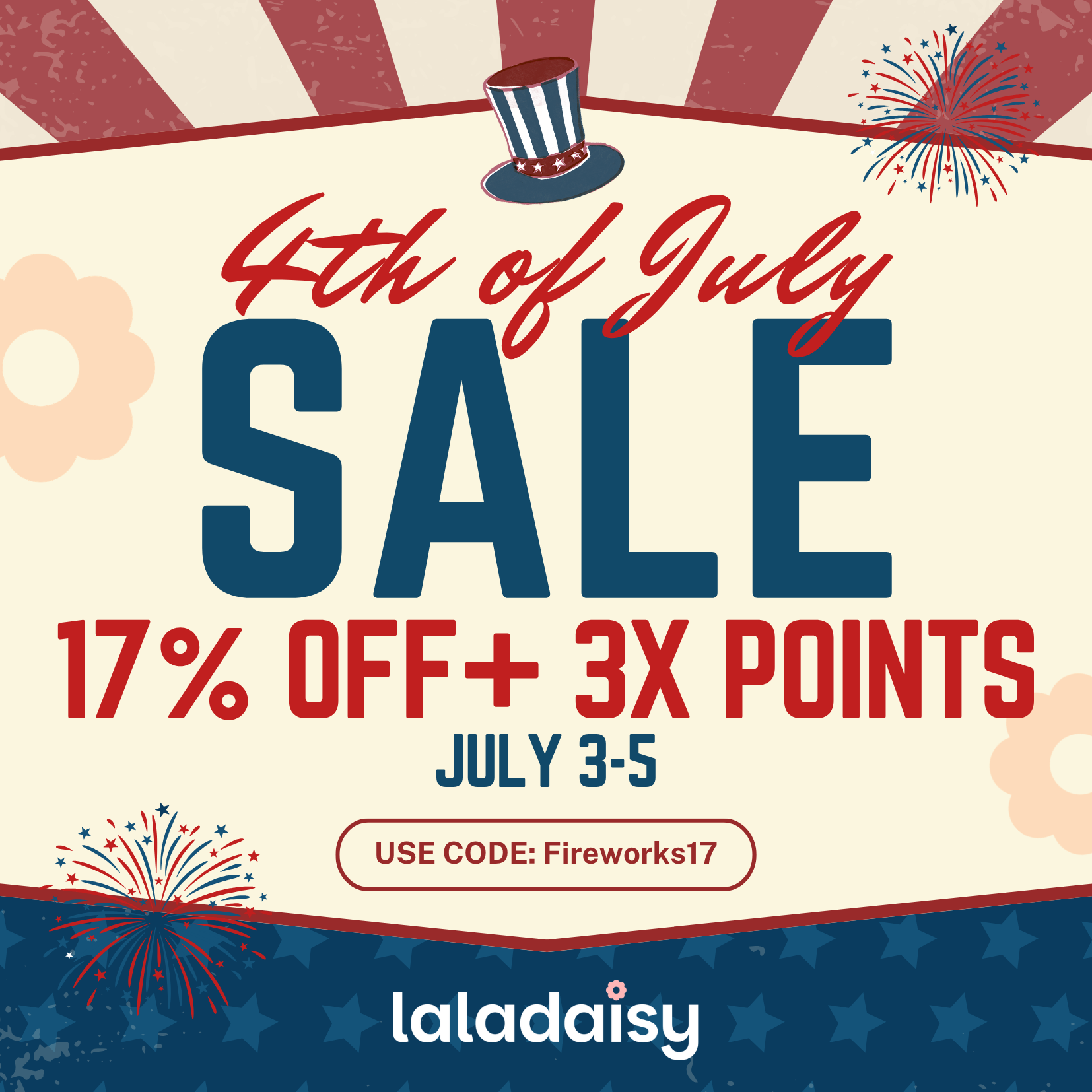 🇺🇸 4th of July&nbsp;Sale! 17% OFF site-wide + 3X Points 