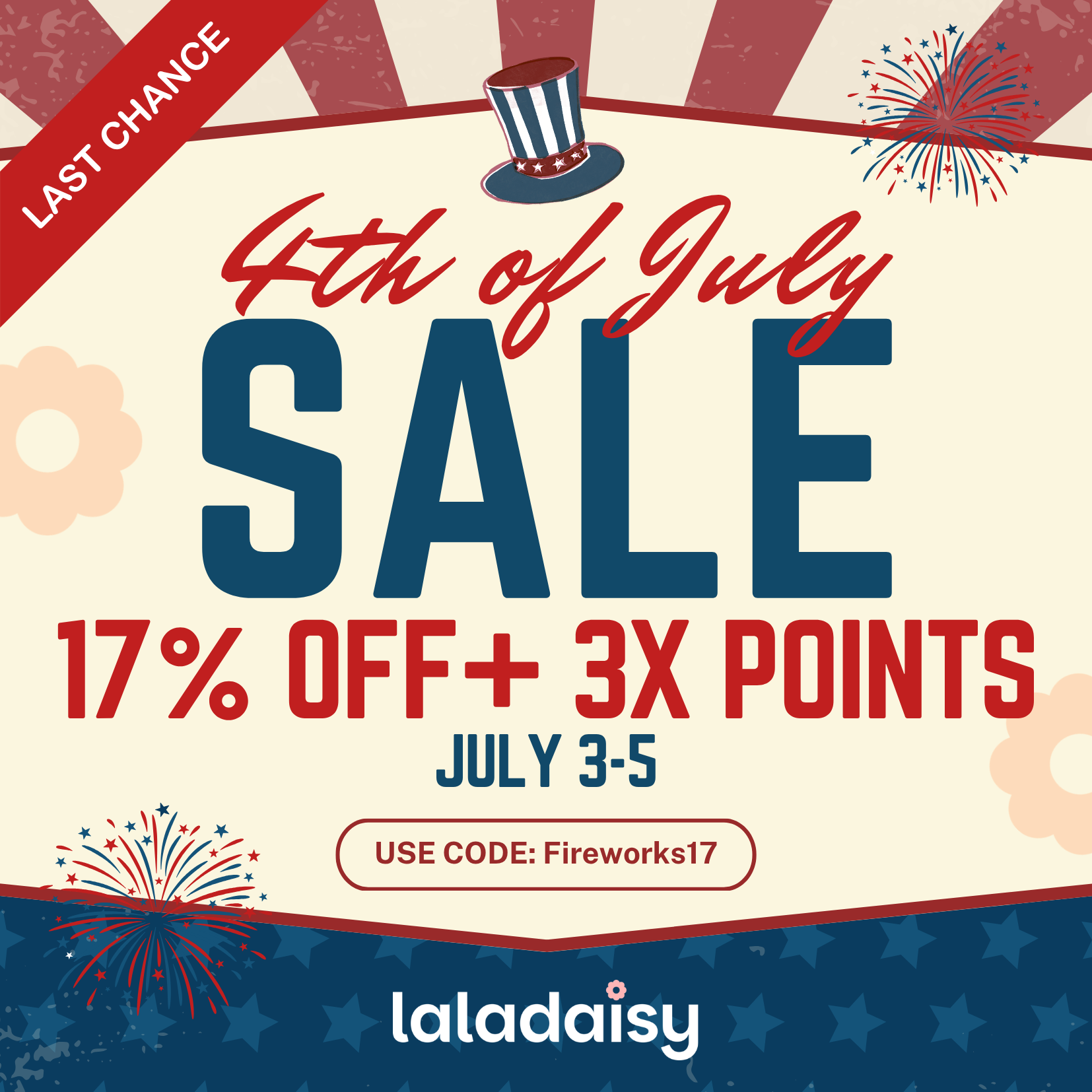 🇺🇸 4th of July&nbsp;Sale! 17% OFF site-wide + 3X Points 