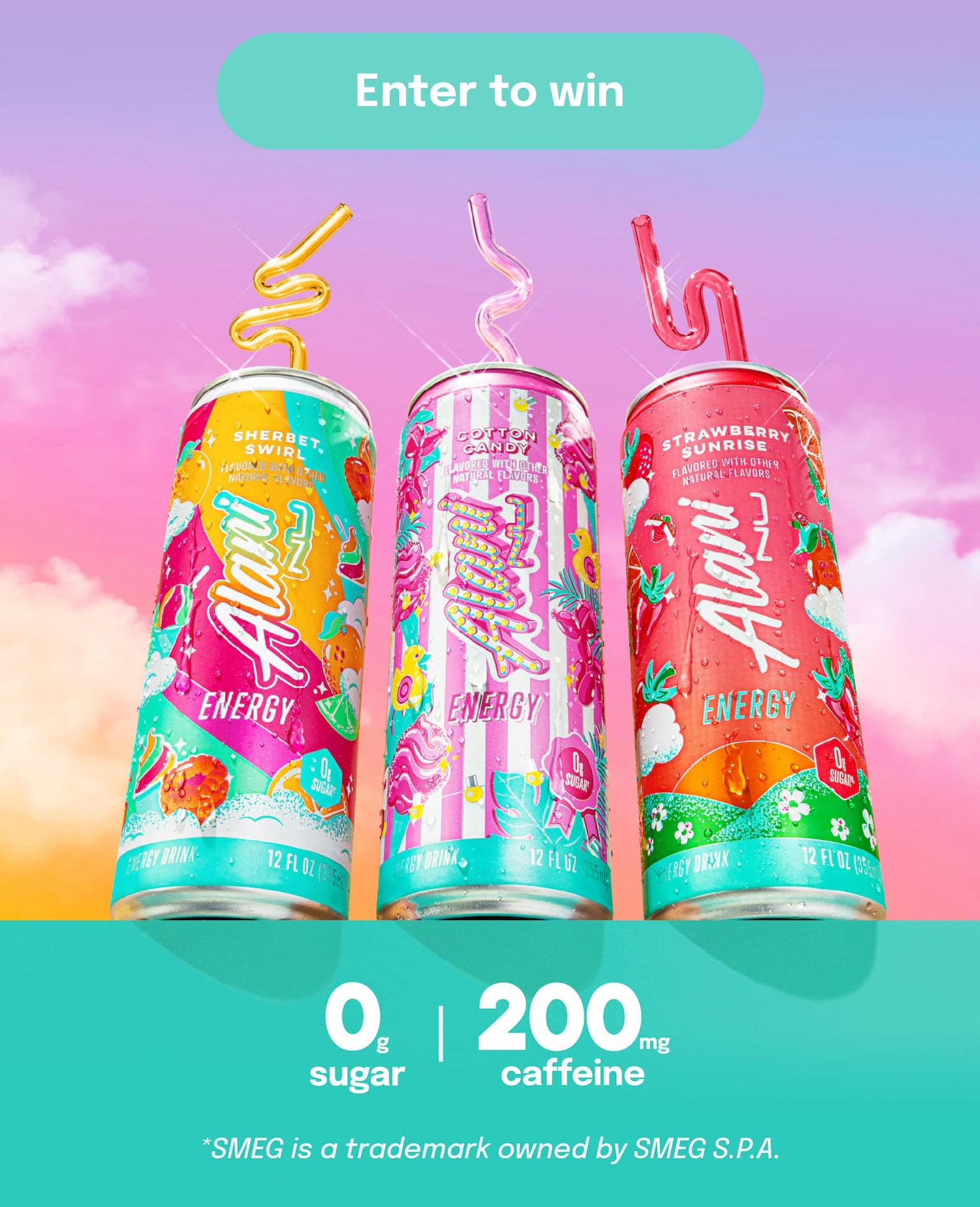 Alani Nu - Strawberry Sunrise, Cotton Candy, Sherbert Swirl
