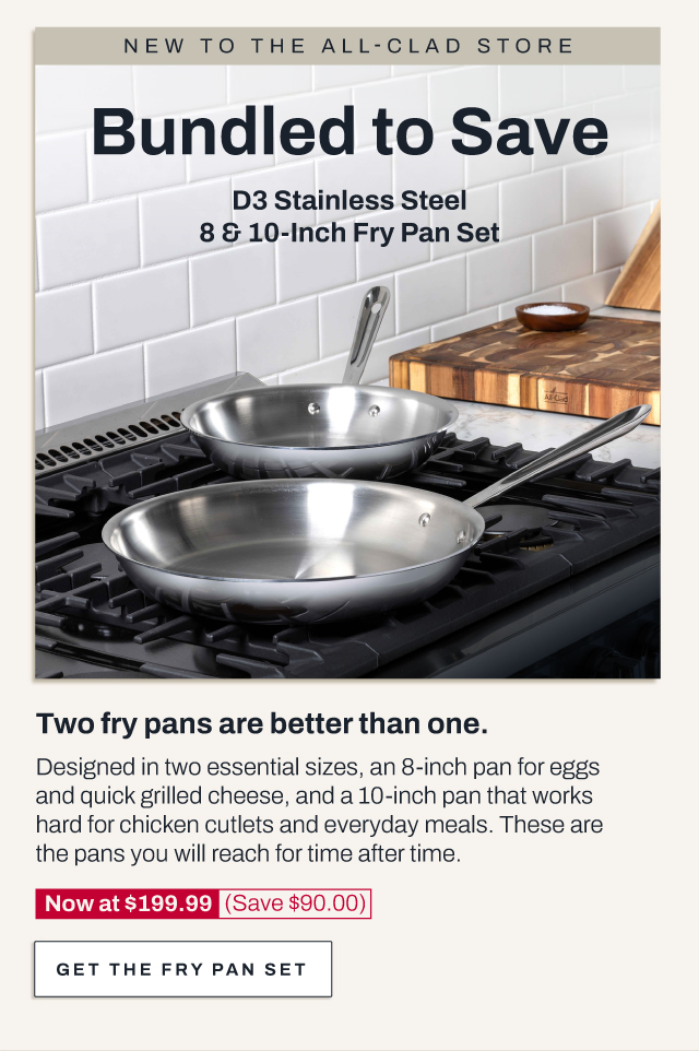 D3 Stainless Fry pan set
