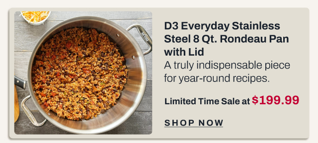 D3 Everyday 8 Qt. Rondeau Pan with Lid