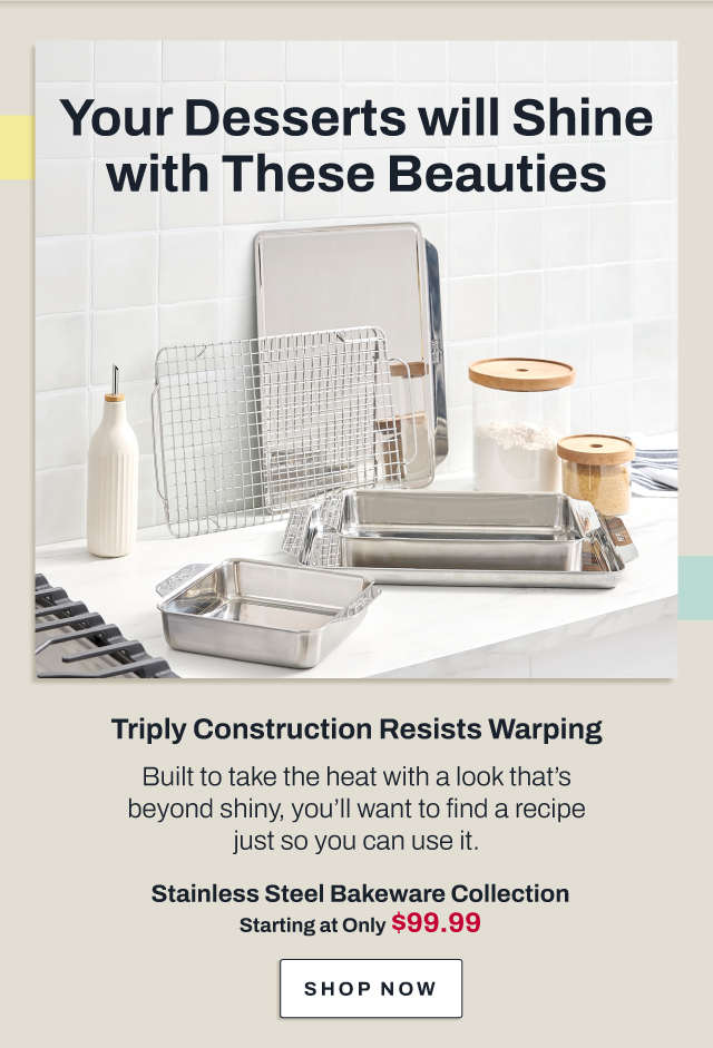 Stainless steel bakeware collection - shop now