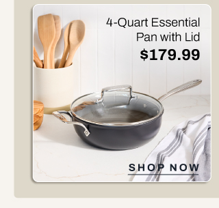 4 qt essential pan with lid - shop now