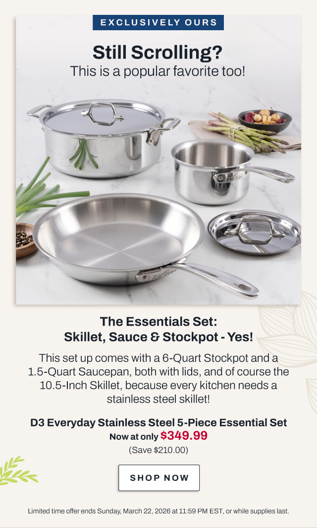 D3 Everyday 5 Piece essentials set