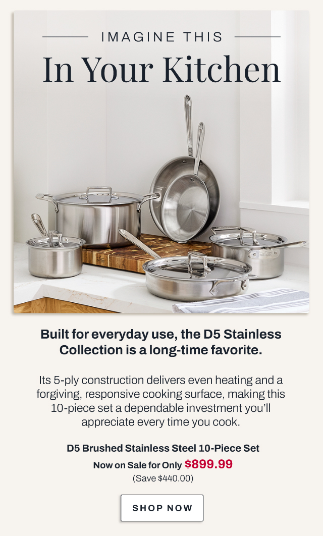 D5 brushed 10 piece set - shop now