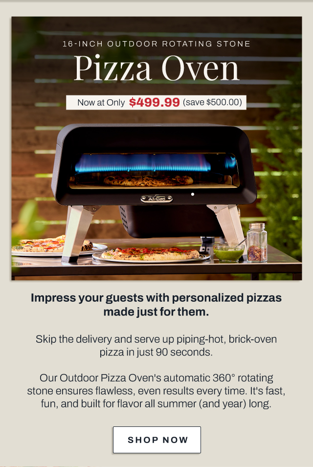 Outdoor Pizza Oven - shop now