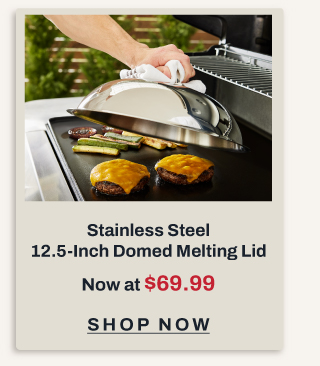 Stainless steel 12.5 inch domed lid