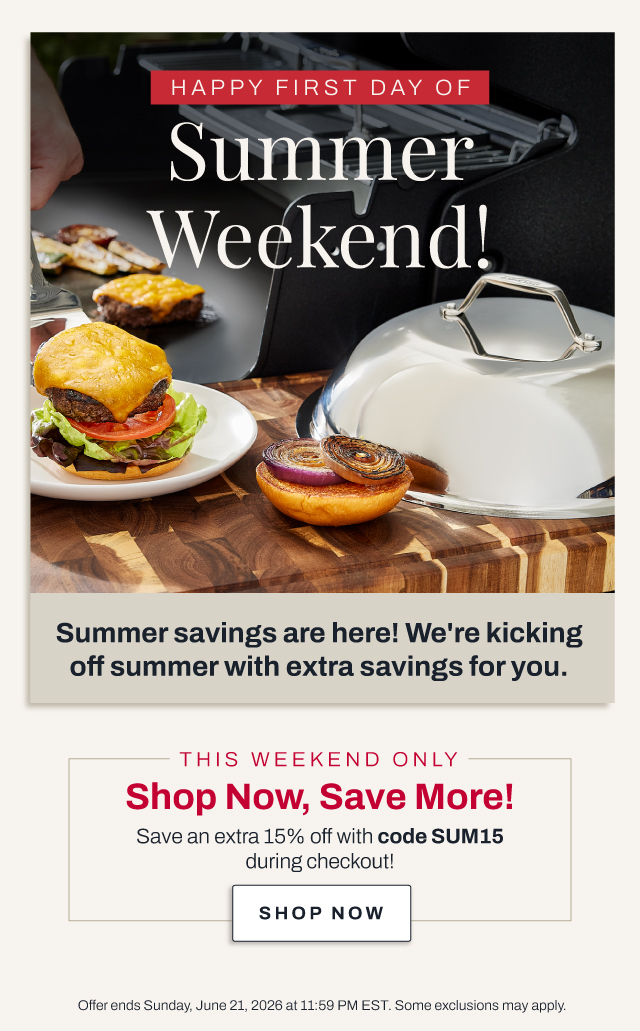 This weekend only - Shop now and save more