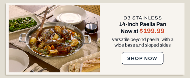 D3 14 inch paella pan- shop now