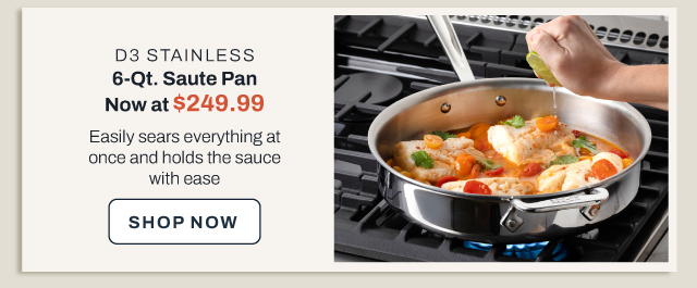 D3 6 qt. saute pan
