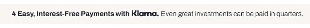 4 Easy, Interest-free payments with Klarna