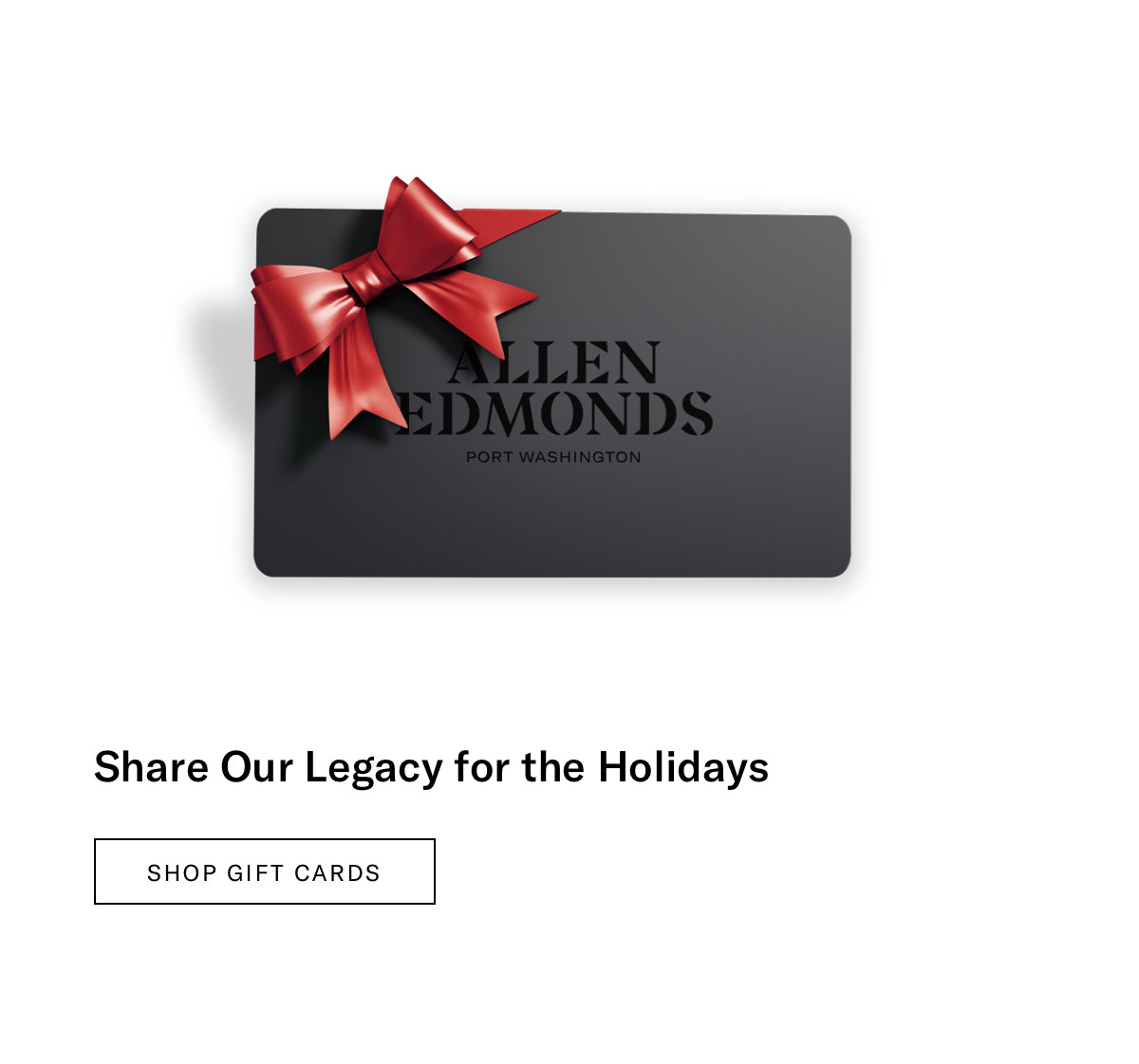 Share Our Legacy for the Holidays - Click here to shop gift cards.