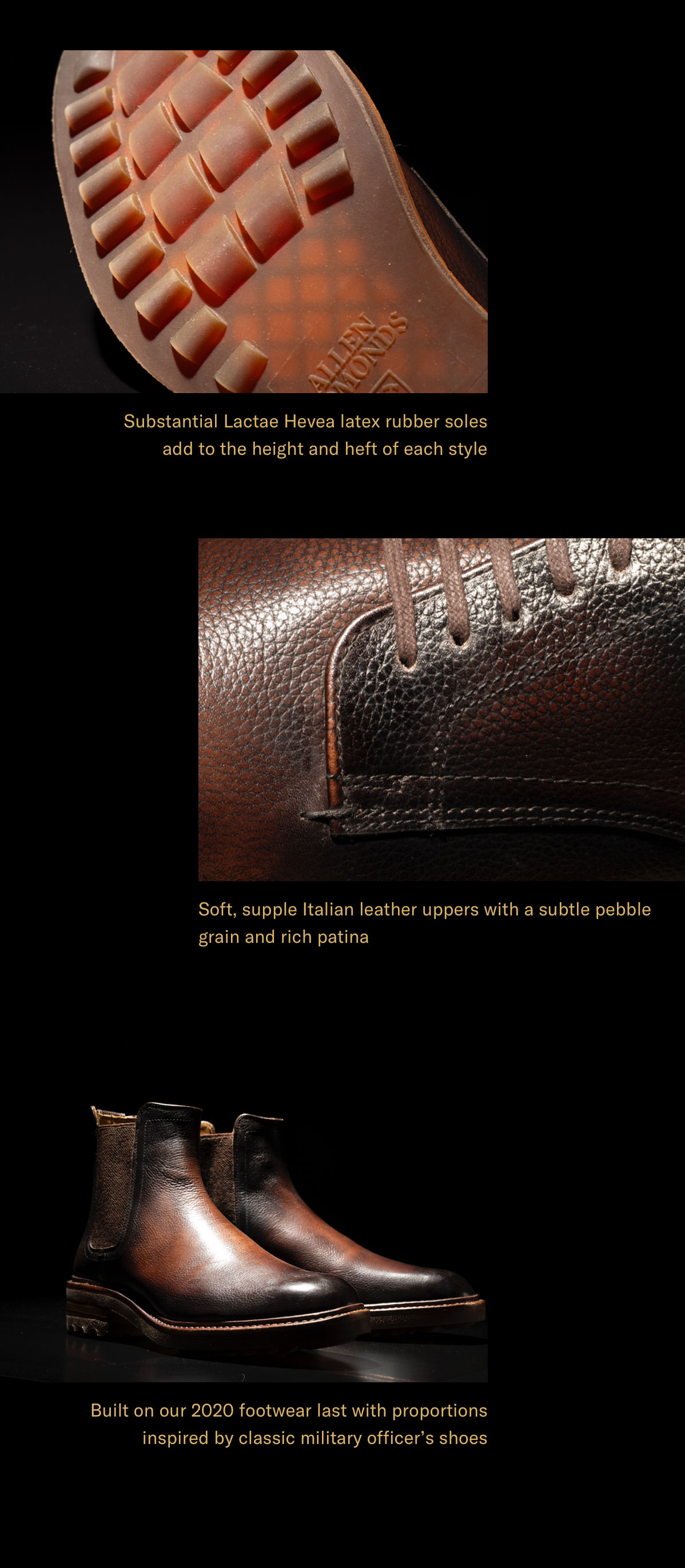 The Noah Derby And Nash Chelsea Boot Have Substantial Lactae Hevea Latex Rubber Soles That Add To The Height And Heft Of Each Style. Click Here To Shop Now.