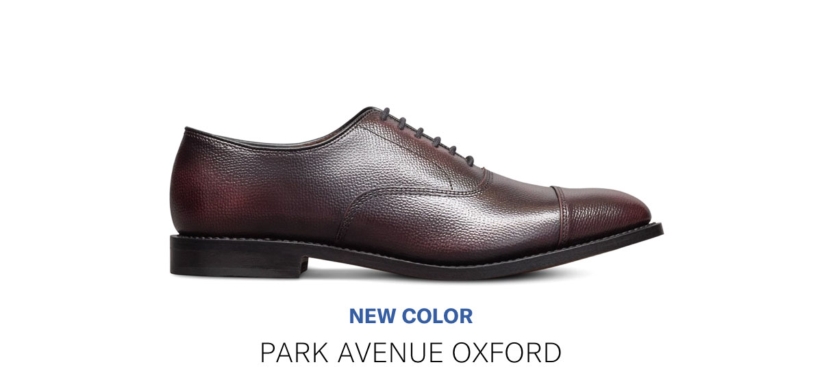 Click here to shop the bestselling Park Avenue Oxford in the new color burgundy leather.