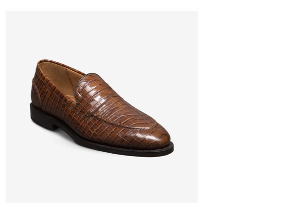 Click here to shop the Randolph 2.0 loafer in chili embossed croco leather.