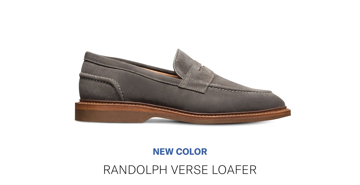 Click here to shop the Randolph Verse Loafer in it's new color dark grey suede.