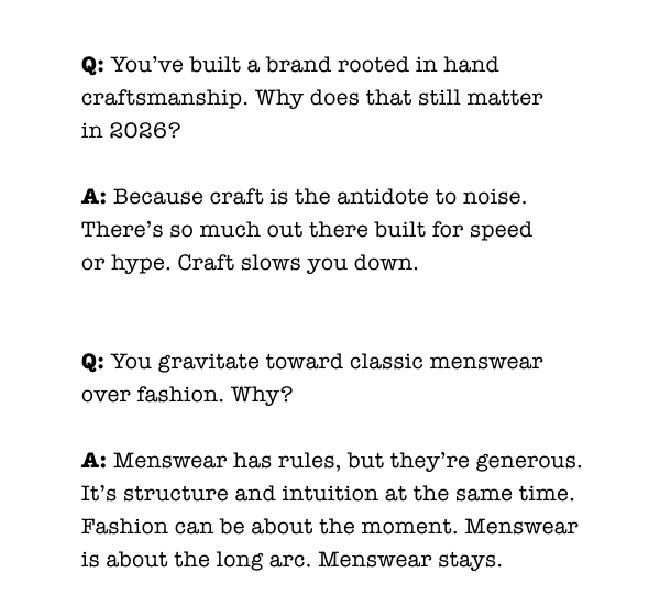 We Asked Detweiler Why Hand Craftsmanship Still Matters In 2026 And He Replied Because Craft Is The Antidote To Noise. There's So Much Out There Built For Speed Or Hype. Craft Slows You Down.