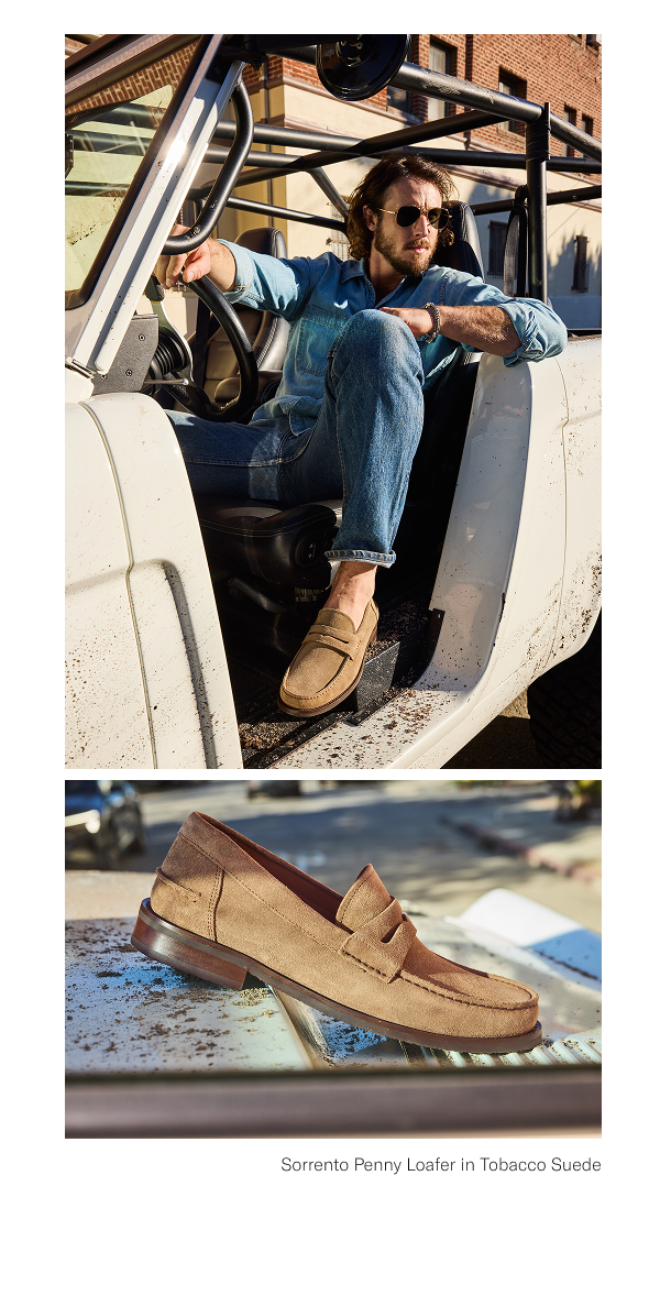 Click Here To Shop The Sorrento In Tobacco Suede Worn By Tristan Detweiler.