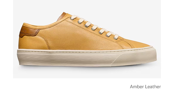 Click Here To Shop The Jones Sneaker In Amber Leather.