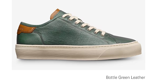 Click Here To Shop The Jones Sneaker In Bottle Green Leather.