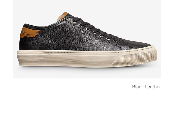 Click Here To Shop The Jones Sneaker In Black Leather.