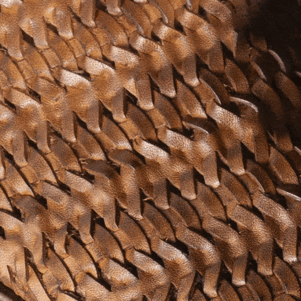Close-up Image Of The Portofino Loafer Showing The Texture Of The Woven Leather Colorway, Click Here To Shop It Now.