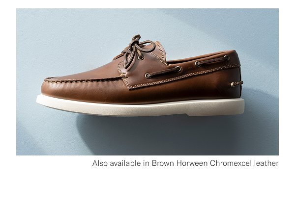 Side-view Image Of The Panama Boat Shoe In Brown Leather, Click Here To Shop It Now.