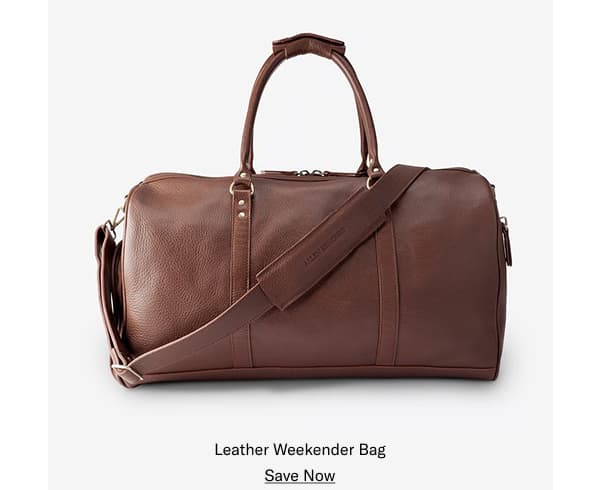 Click Here To Save On The Leather Weekender Bag.