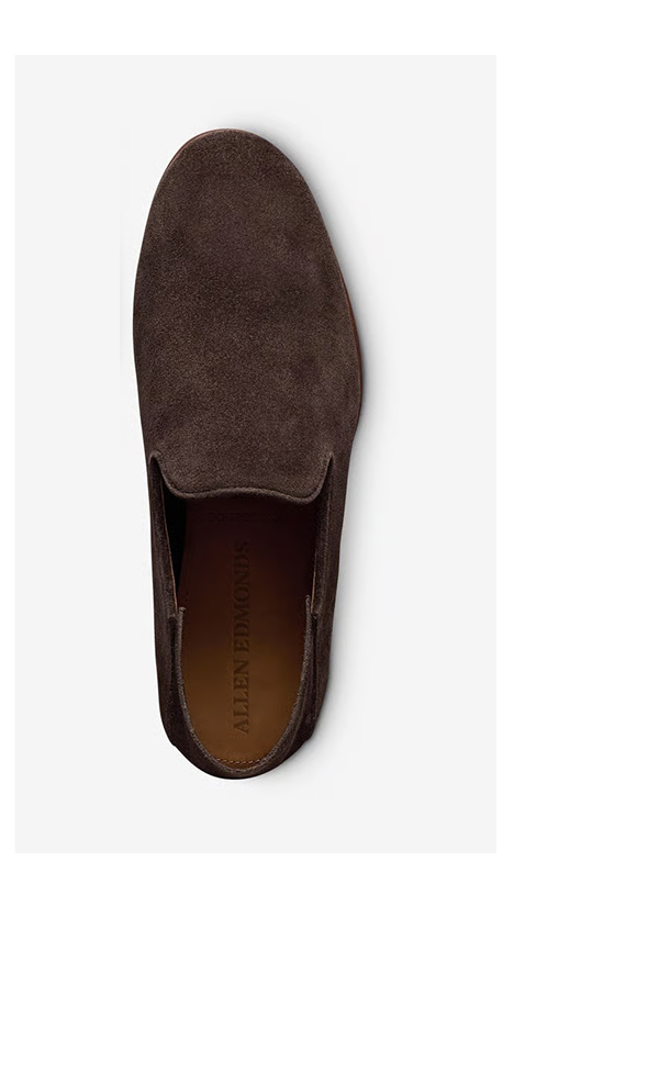 The Portofino Slip-on Loafer Is Available In Bitter Chocolate Suede.