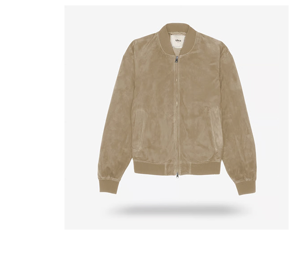 Click Here To Shop The Altea Suede Bomber Jacket In Tan Suede.