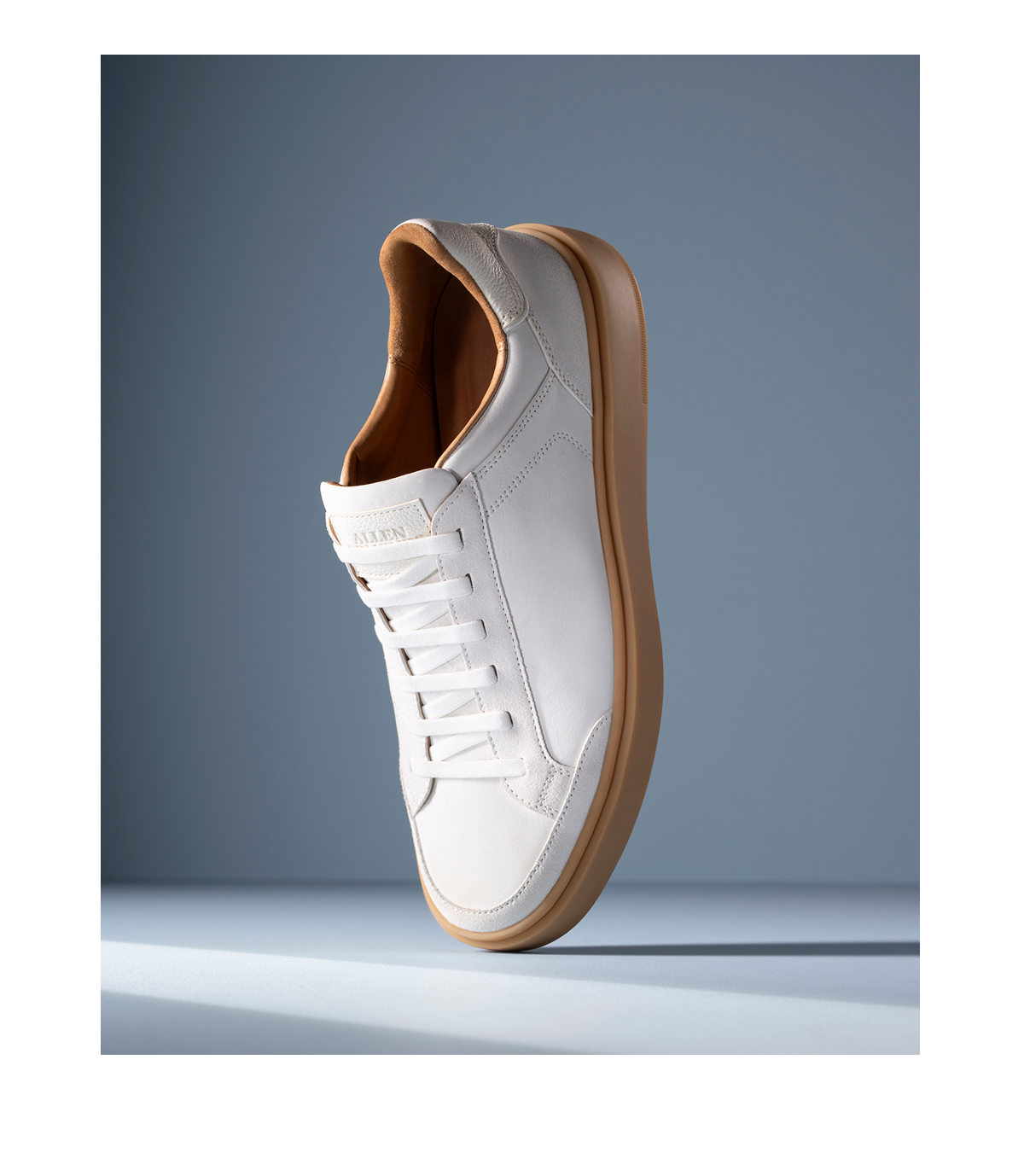 Click Here To Shop The Oliver Stretch-lace Sneaker In White With A Gum Sole Bottom.