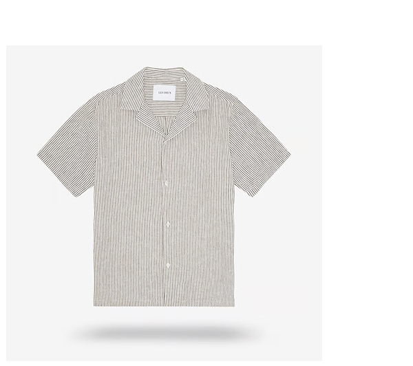 Click Here To Shop The Les Deux Lukas Cotton Linen Short-sleeve Shirt In Teak Brown.