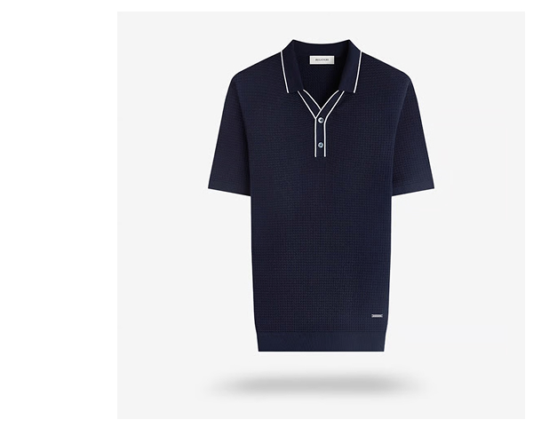 Click Here To Shop The Bugatchi Johnny-collar Polo In Navy.