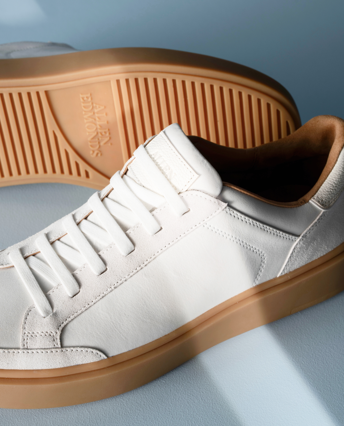Click Here To Shop The New Oliver Slip-on Stretch-lace Sneaker In White Suede With Gum-colored Soles.